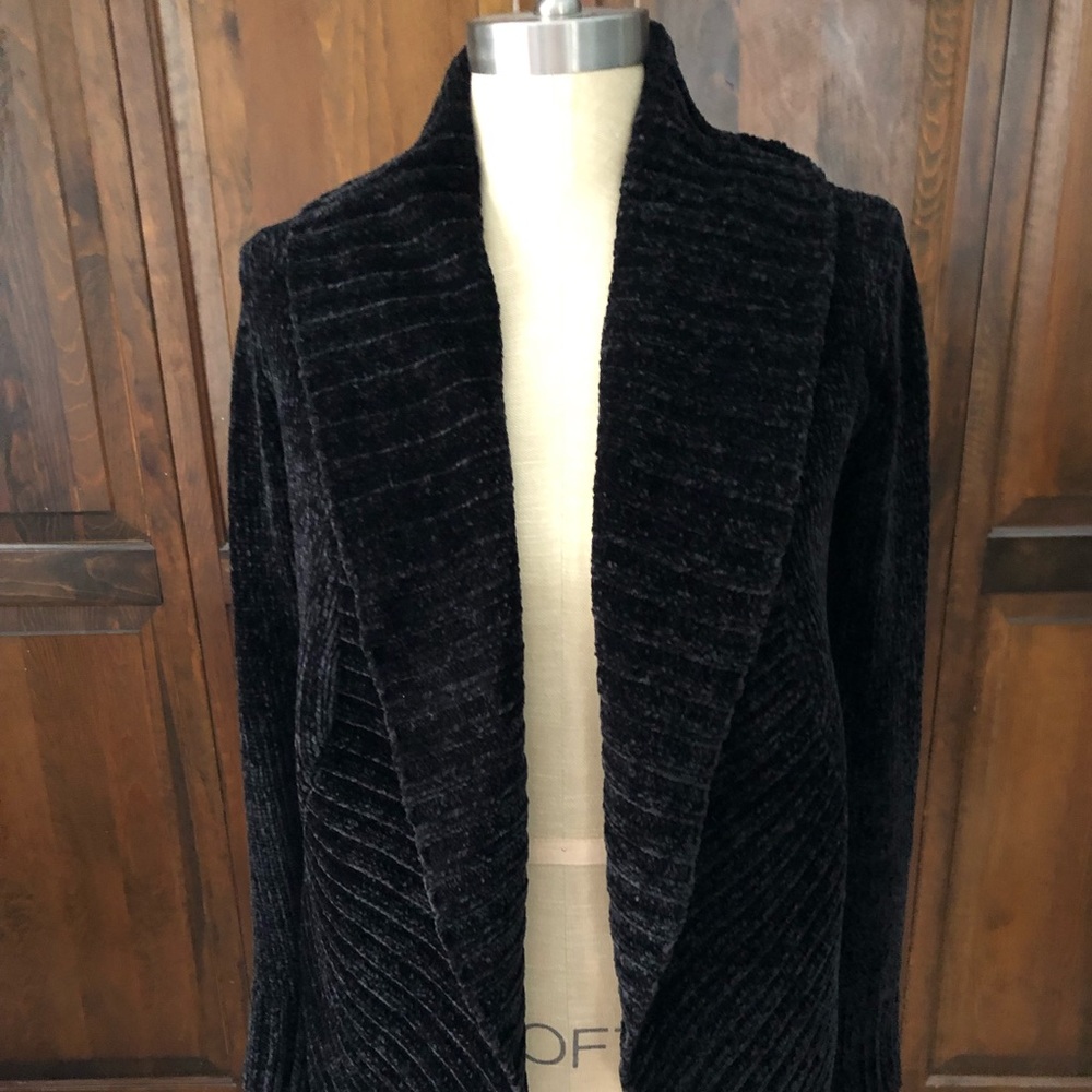 Chenille open cardigan
